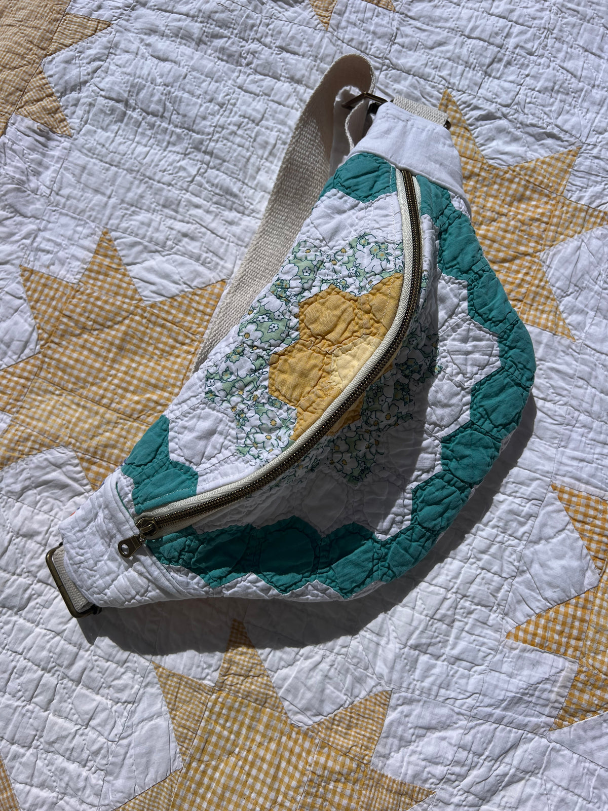 Grandmother’s Flower Garden Heirloom Bum Bag