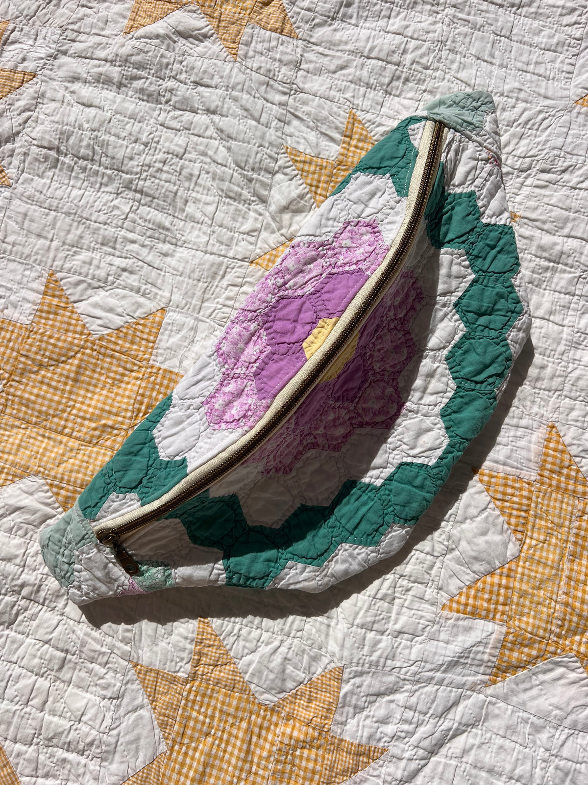 Grandmother’s Flower Garden Heirloom Bum Bag