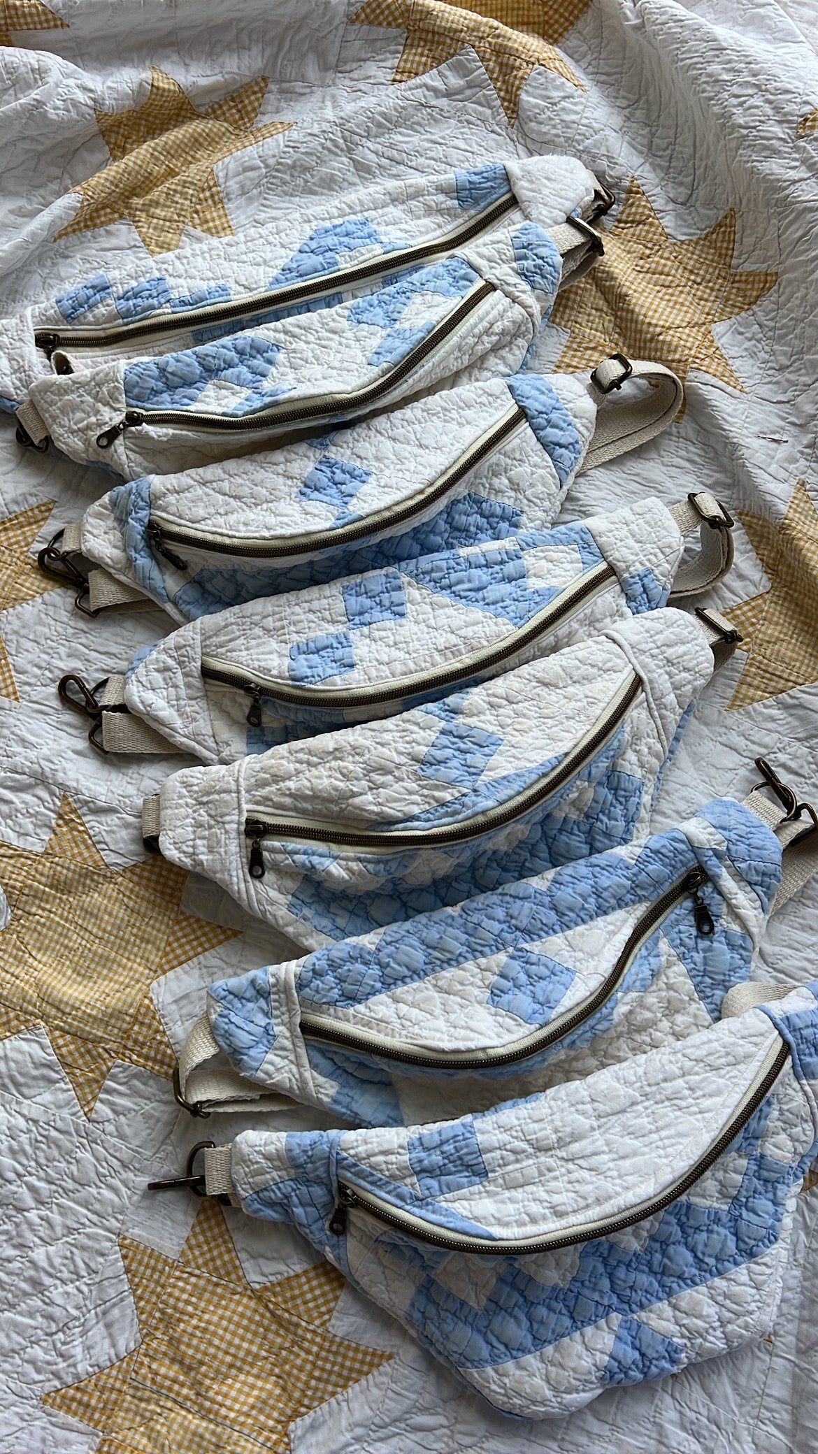 The Heirloom Quilted Bum Bag | Blue