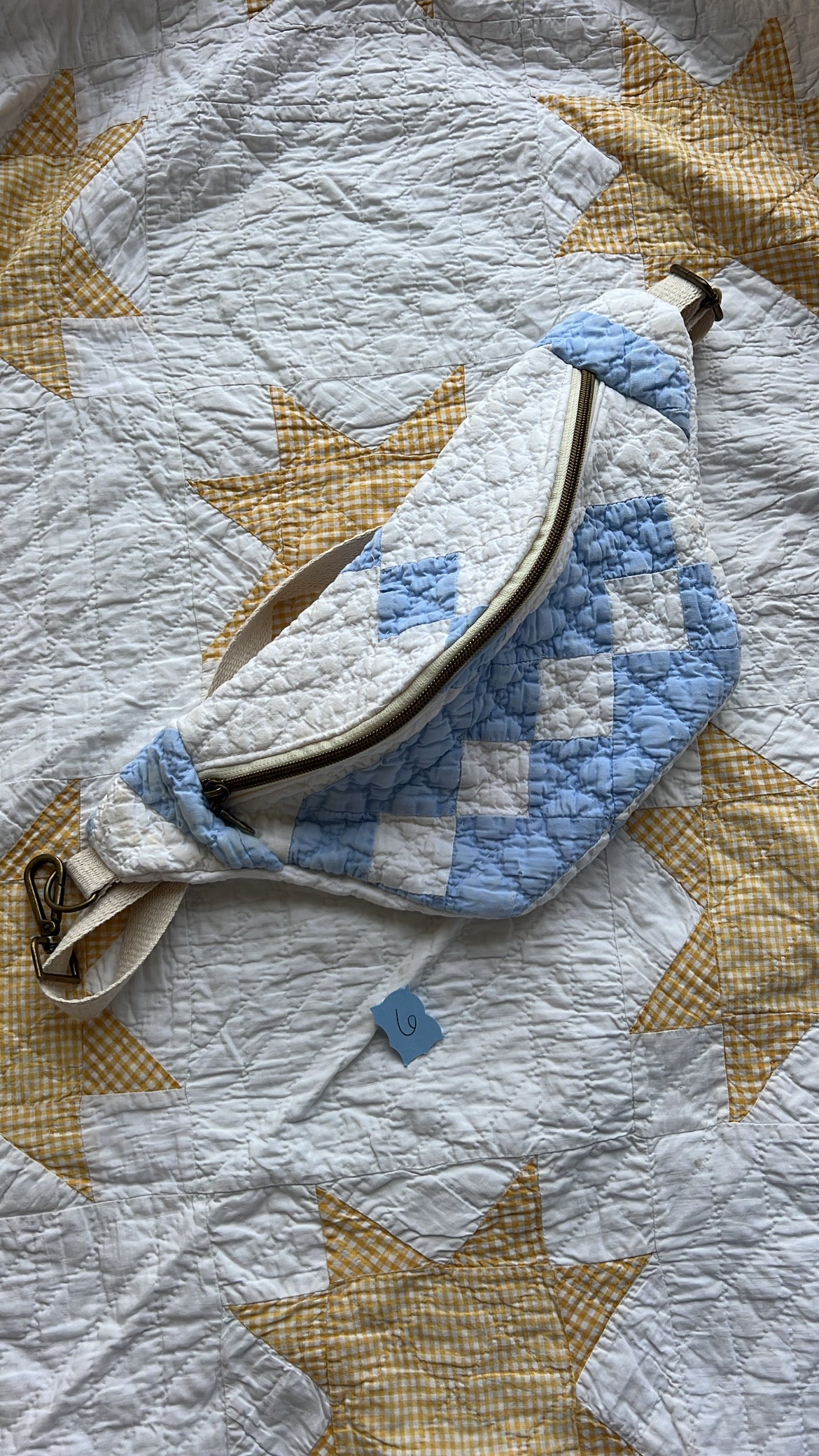 The Heirloom Quilted Bum Bag | Blue