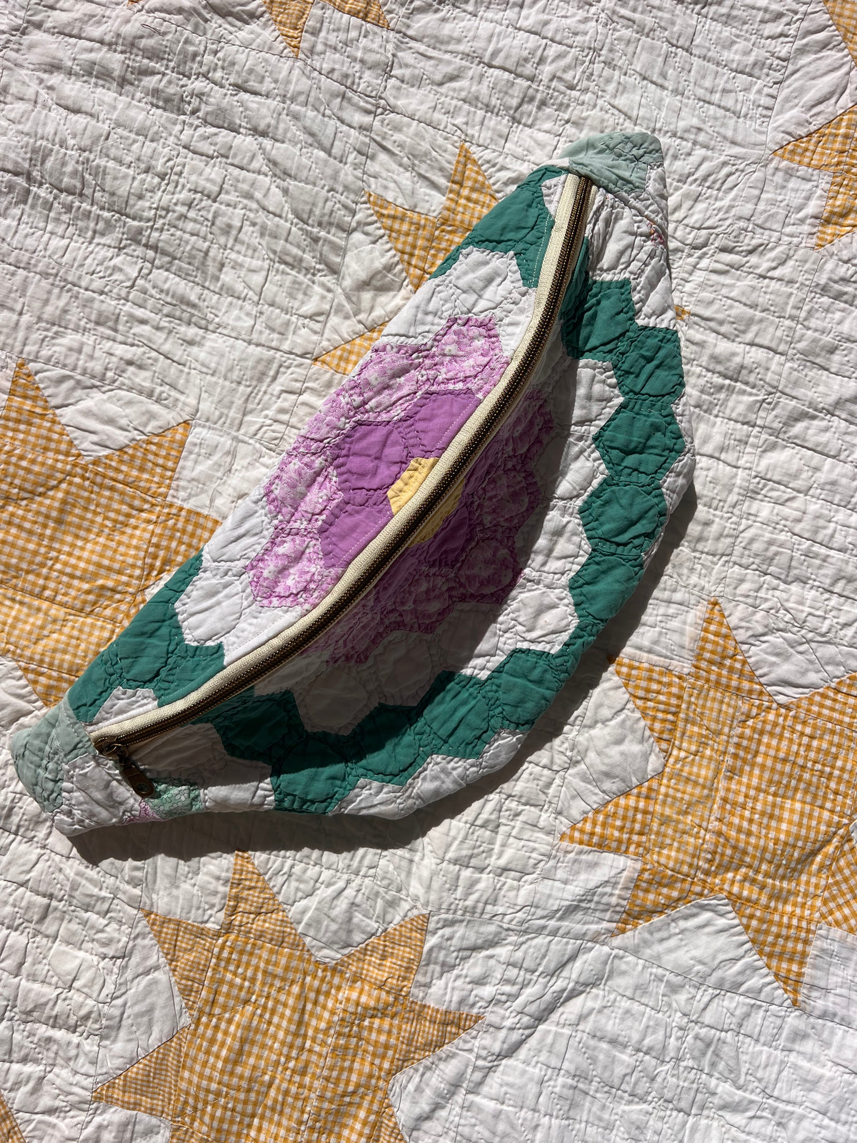 Grandmother’s Flower Garden Heirloom Bum Bag