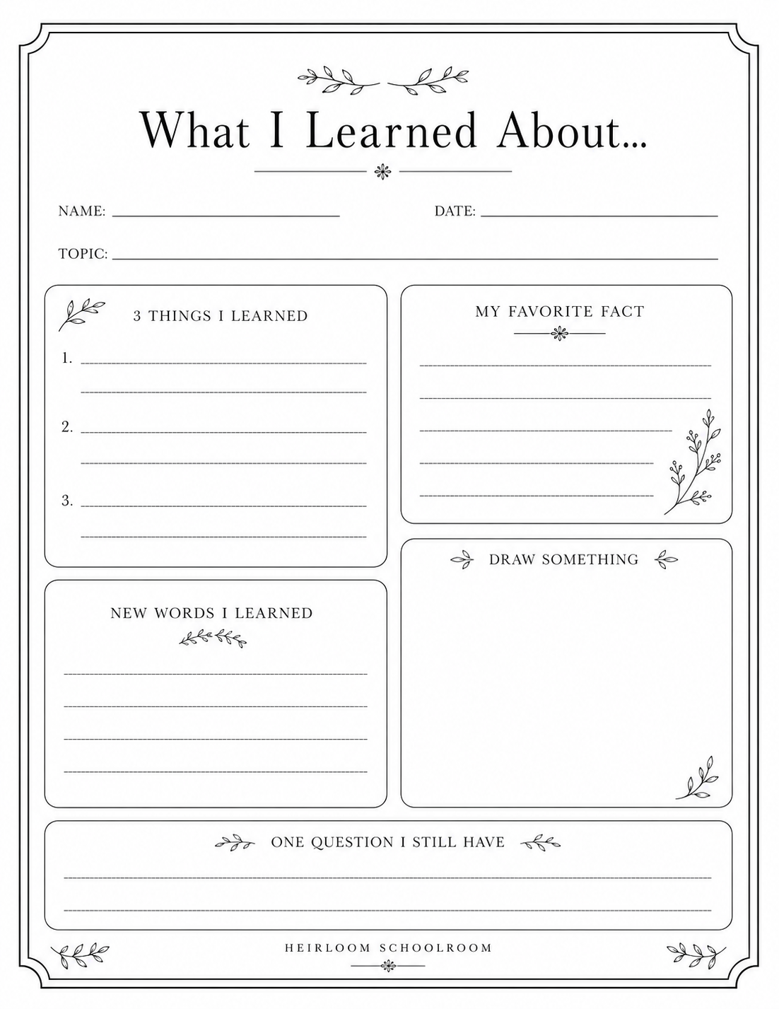 What I Learned