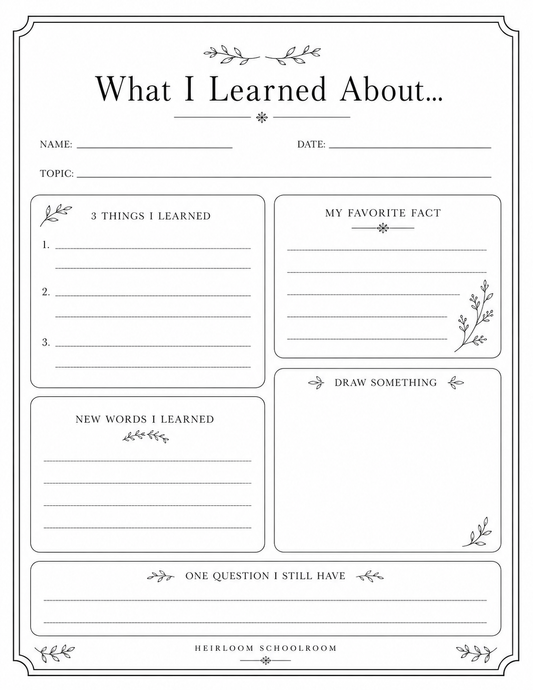 What I Learned
