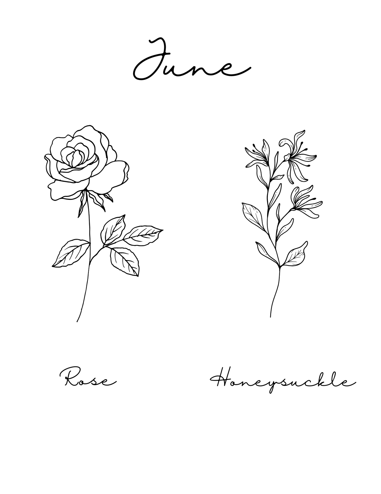 Custom Embroidered Birth Flower