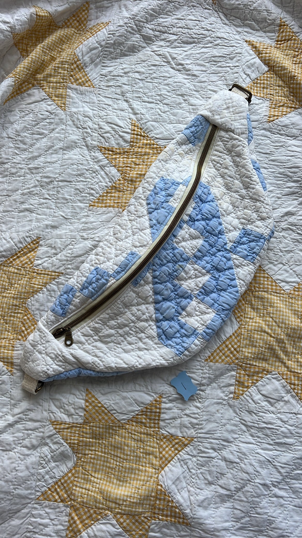 The Heirloom Quilted Bum Bag | Blue