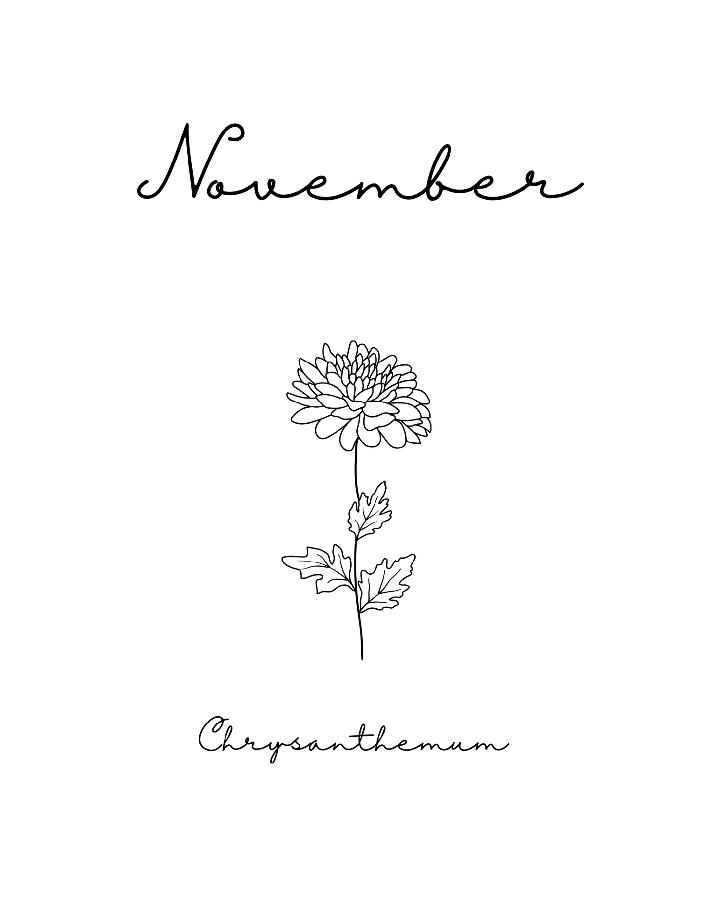 Custom Embroidered Birth Flower