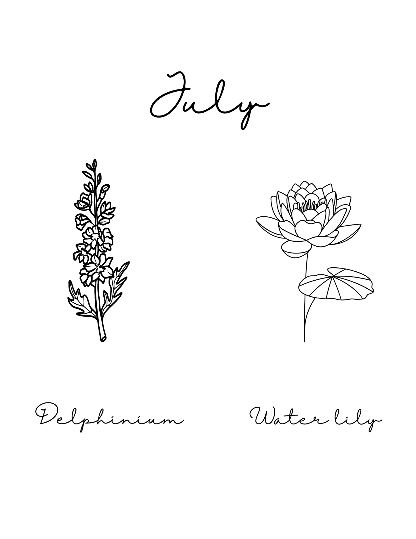 Custom Embroidered Birth Flower