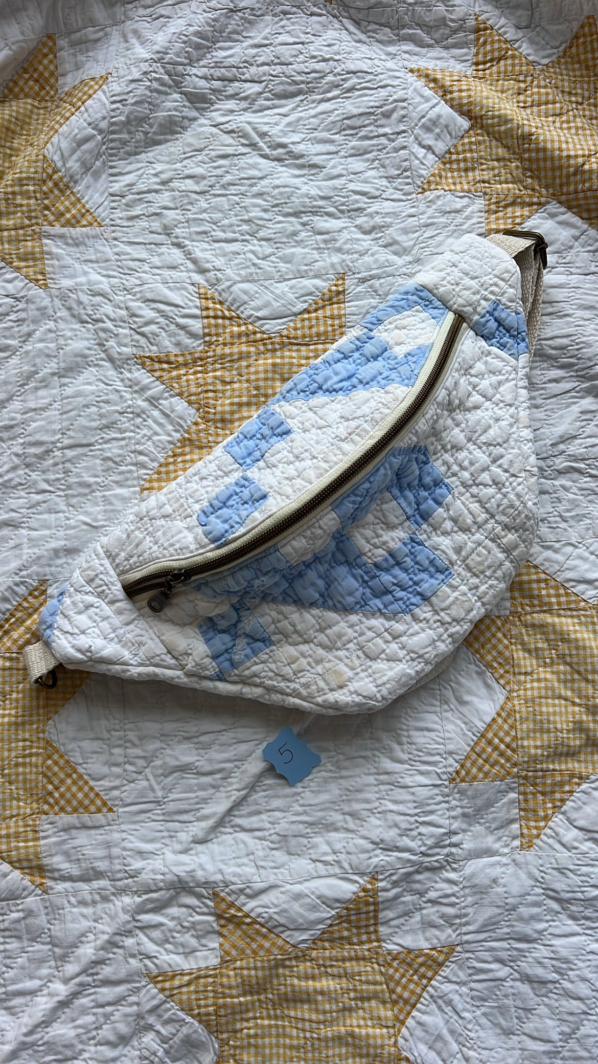 The Heirloom Quilted Bum Bag | Blue