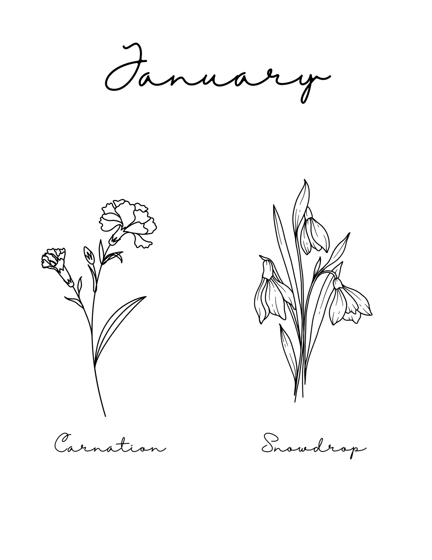 Custom Embroidered Birth Flower
