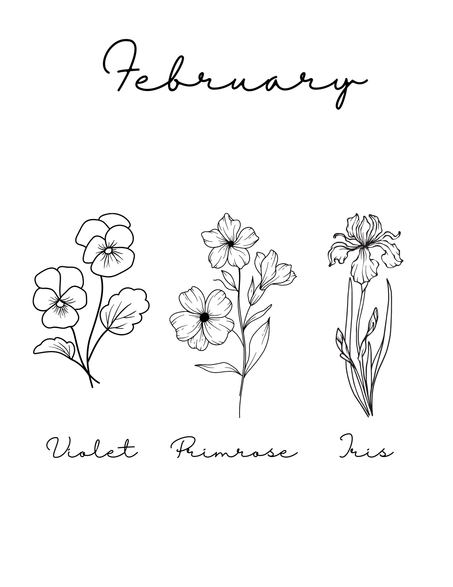 Custom Embroidered Birth Flower