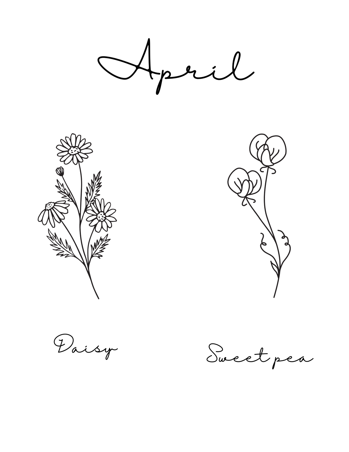 Custom Embroidered Birth Flower