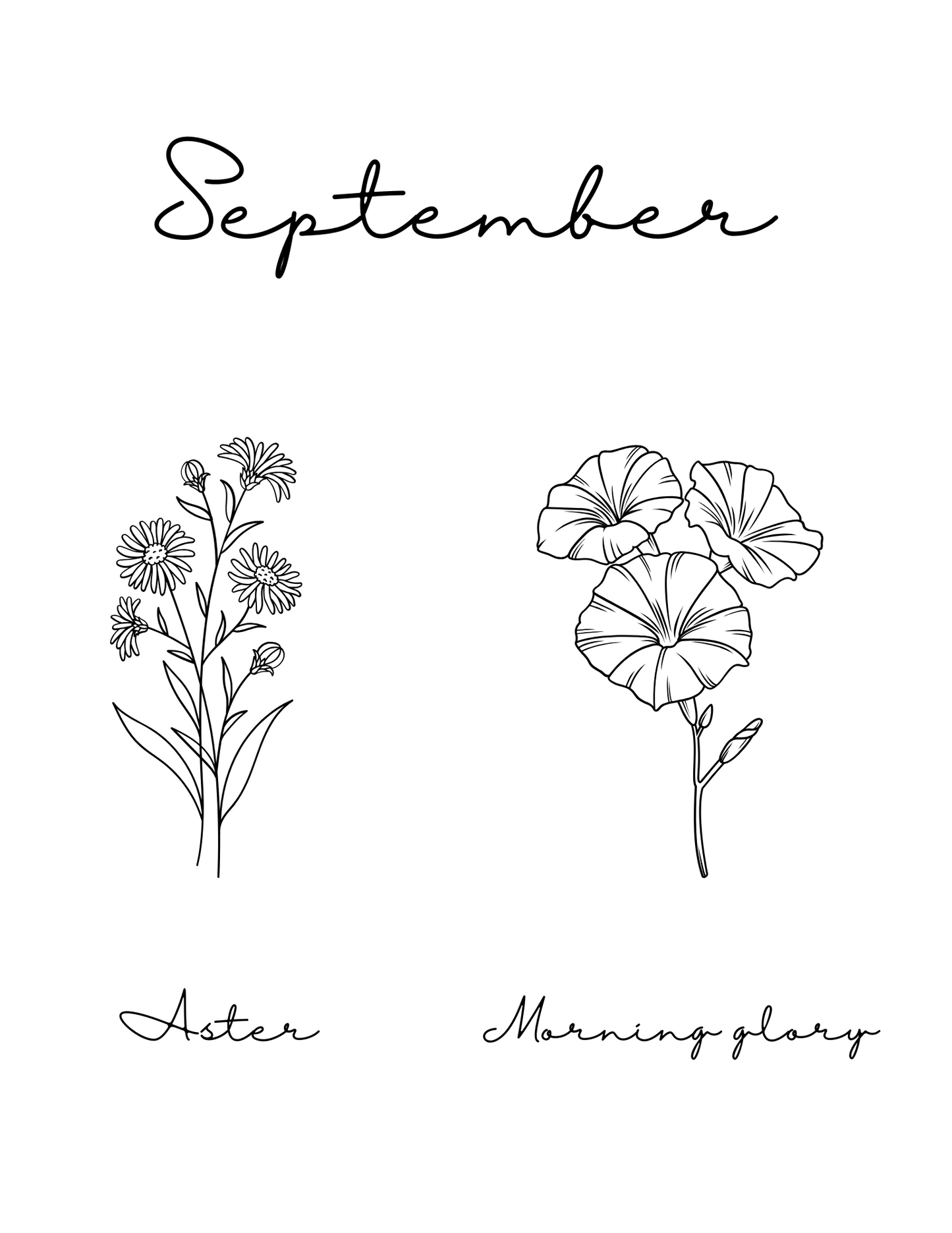 Custom Embroidered Birth Flower