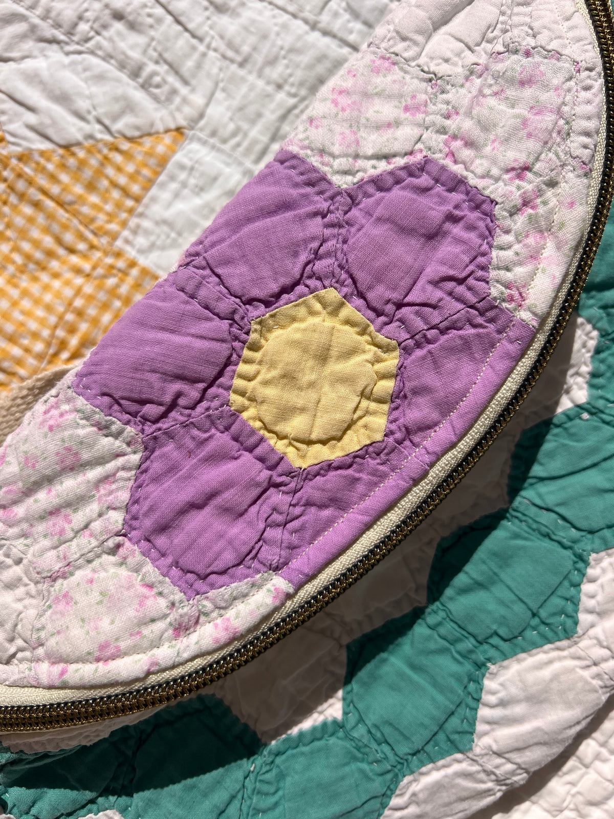 Grandmother’s Flower Garden Heirloom Bum Bag