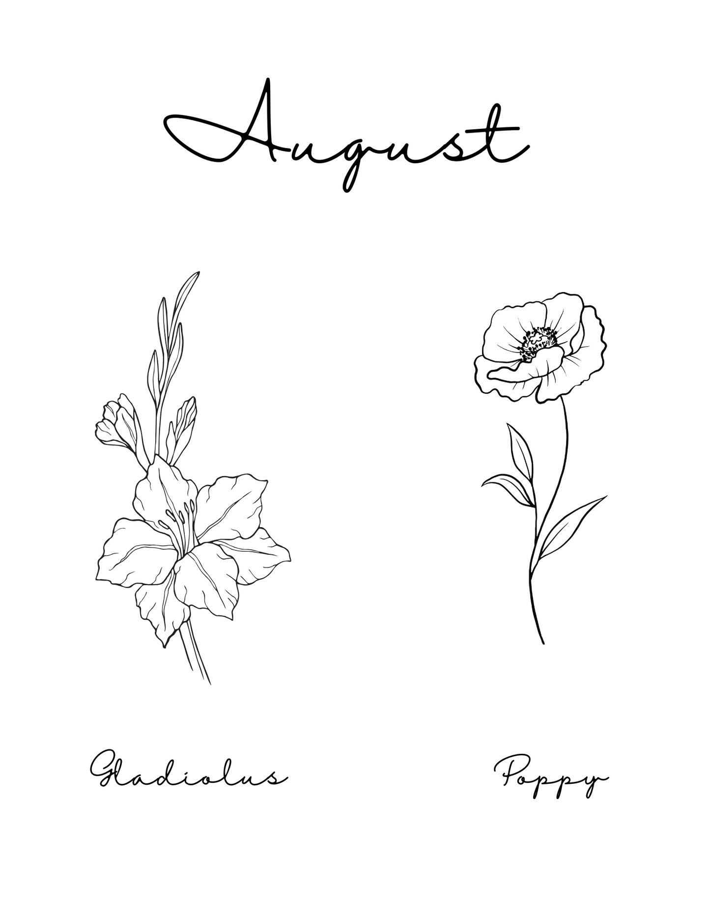 Custom Embroidered Birth Flower