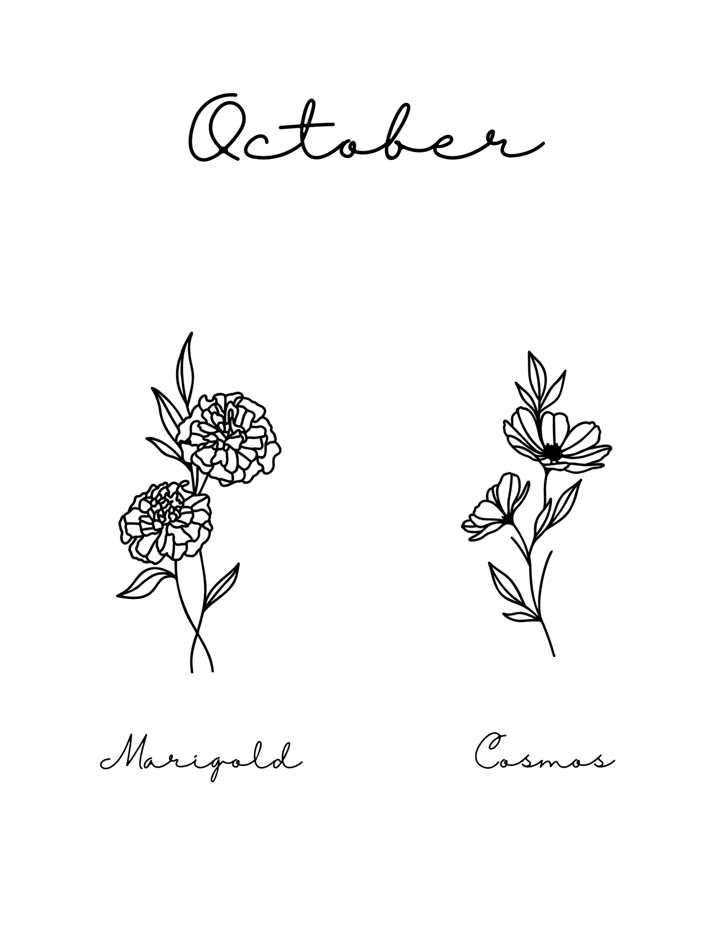 Custom Embroidered Birth Flower