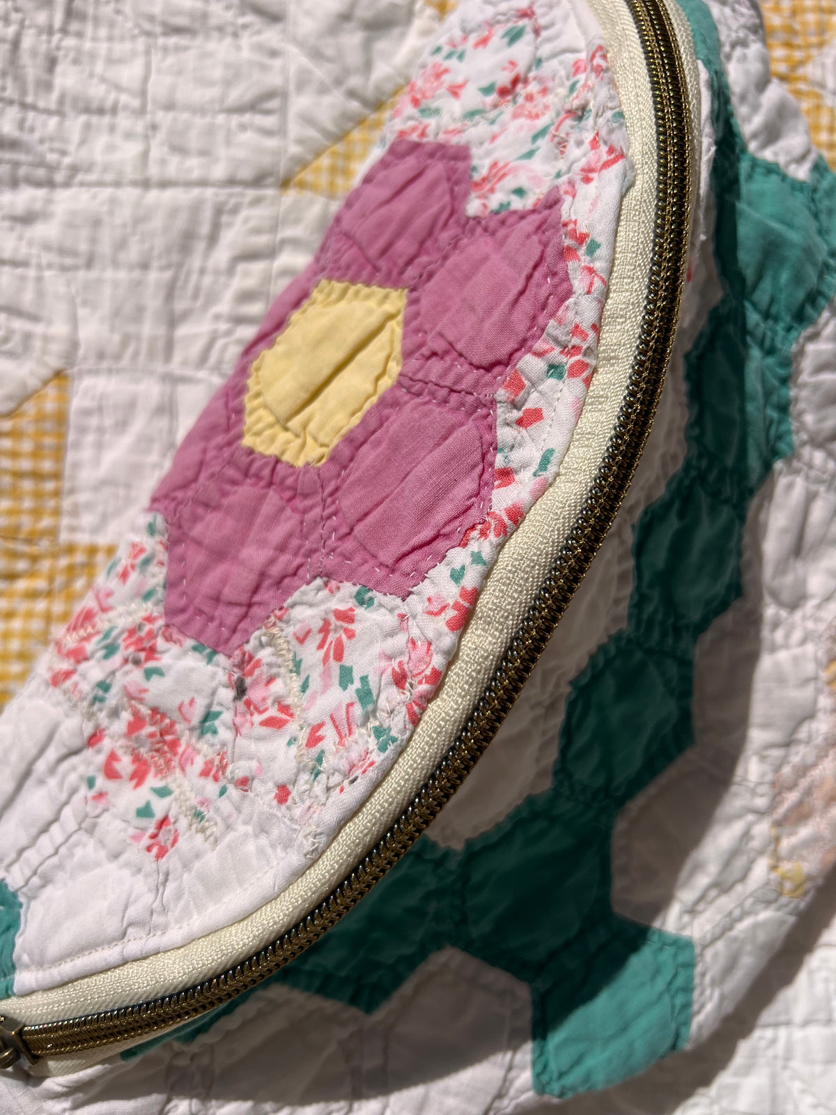 Grandmother’s Flower Garden Heirloom Bum Bag