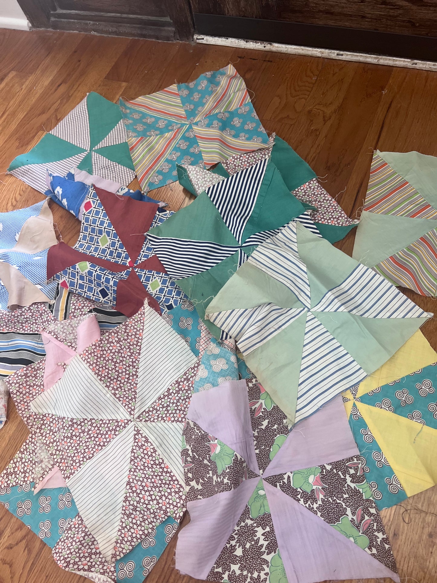The Pinwheel Collection | Vintage Hand-Pieced Quilt Blocks
