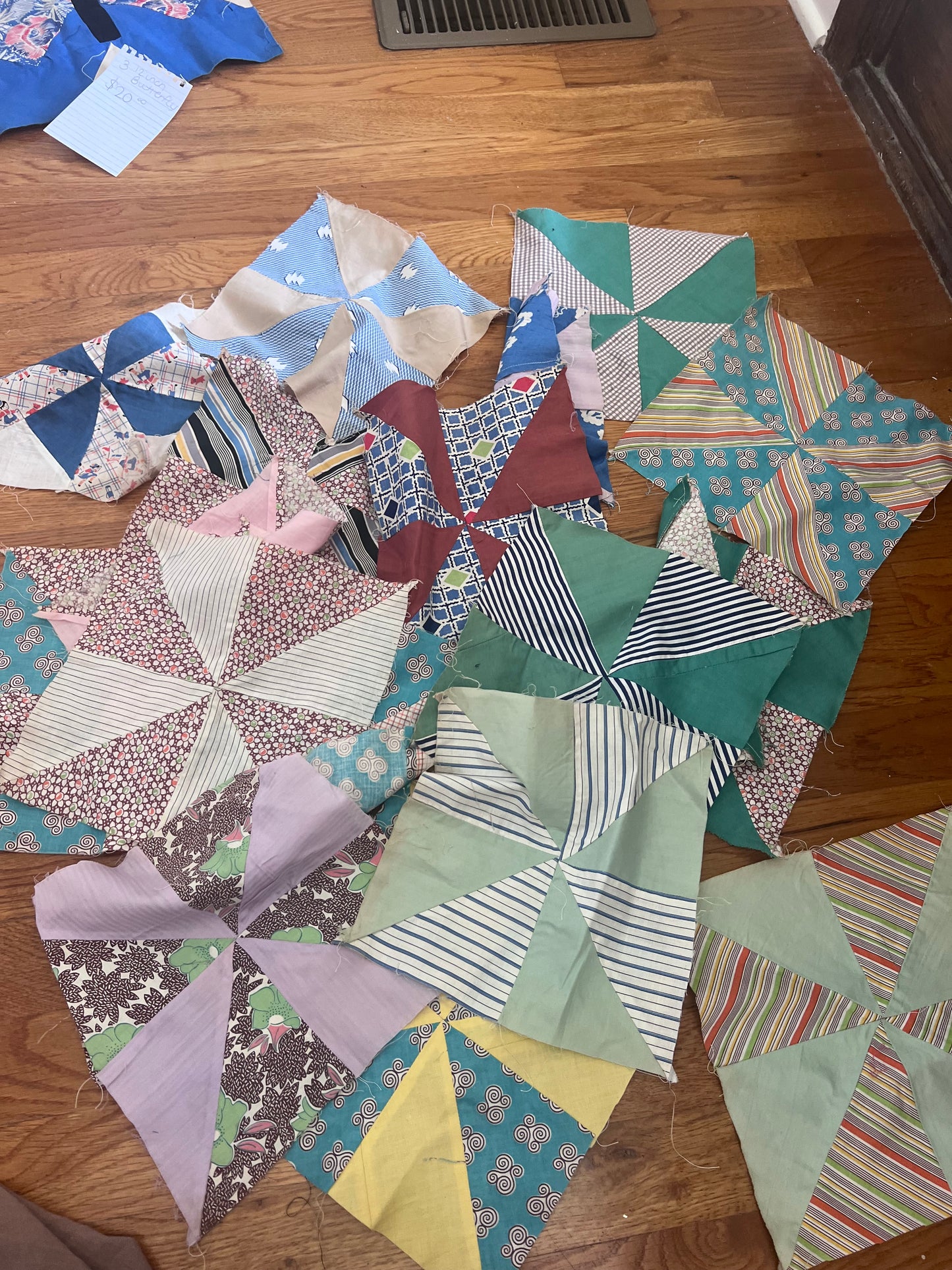 The Pinwheel Collection | Vintage Hand-Pieced Quilt Blocks