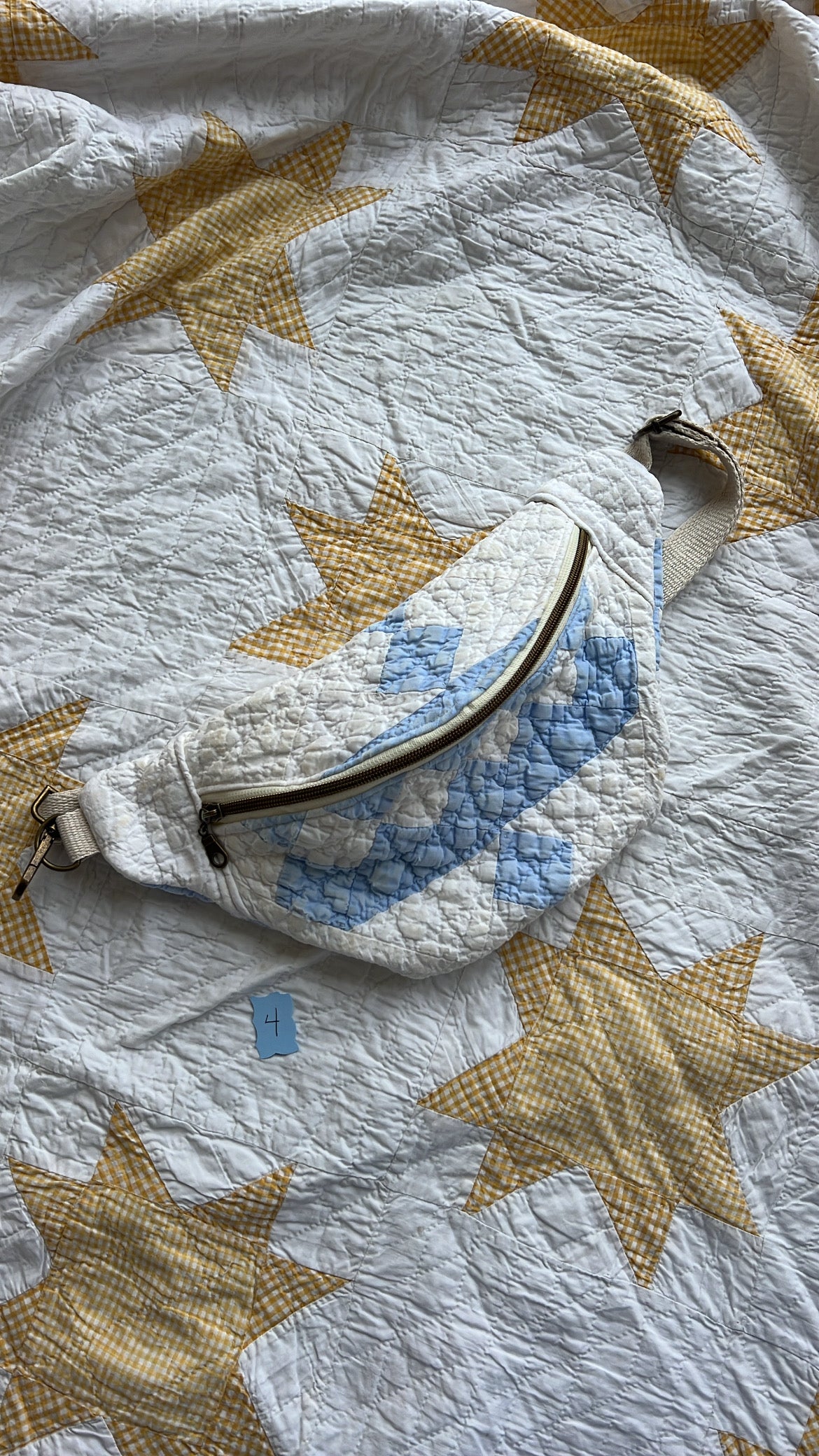The Heirloom Quilted Bum Bag | Blue