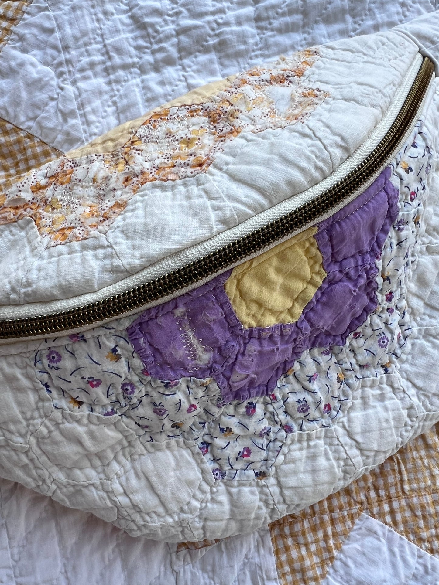 The Heirloom Quilted Bum Bag | Grandmothers Flower Garden